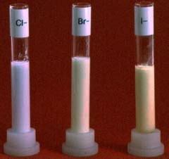 silver nitrate test for halides.